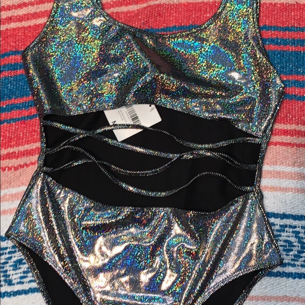 NWT Rave Black/Silver BodySuit Forever 21 - Medium - Picture 5 of 8